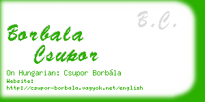 borbala csupor business card